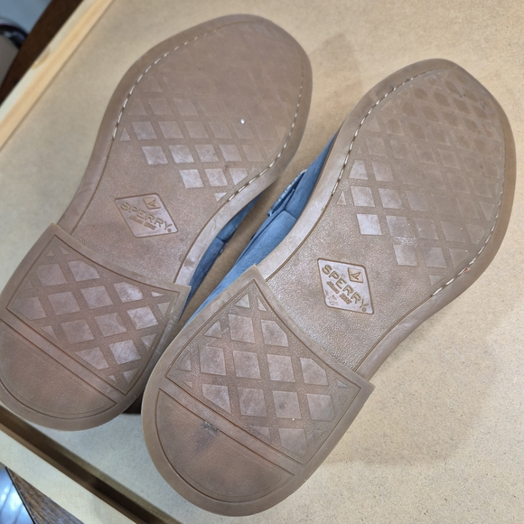 Sperry Sky Blue Suede Slip-Ons 2709/380 - Picture 7 of 13